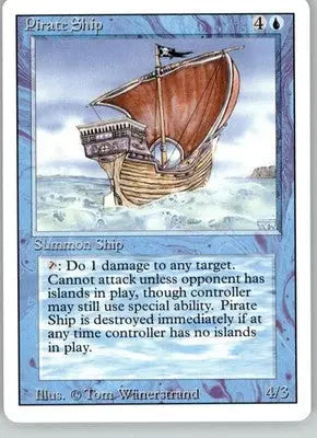 Pirate Ship - Revised Edition - NM Magic: The Gathering - Magic Card Single