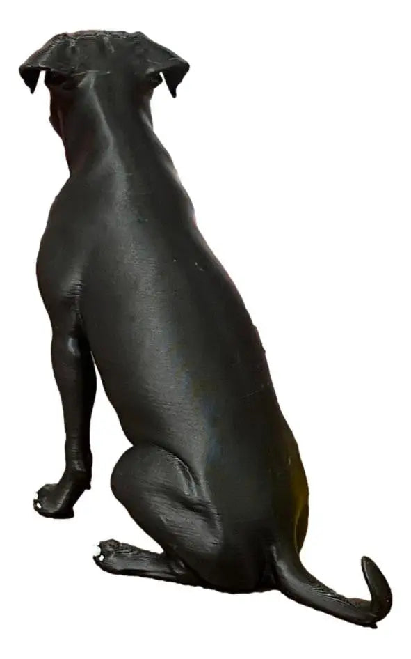 Pitbull Lab Mix Dog Figurine 3D Printed Black & White Dog Lover Gift Decor - Other