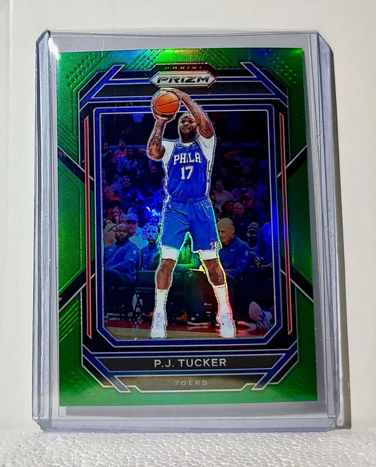 PJ Tucker 2022-23 Panini Green Prizm NBA #42 Basketball Card Philadelphia 76ers - Basketball Card Single