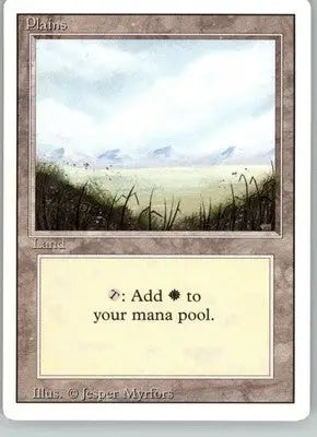 Plains (A) - Revised Edition - 293 - MP Magic: The Gathering - Magic Card Single