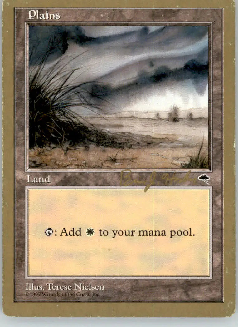Plains (Shrub) - 1998 Brian Hacker World Championship Decks - MP Magic - Magic Card Single