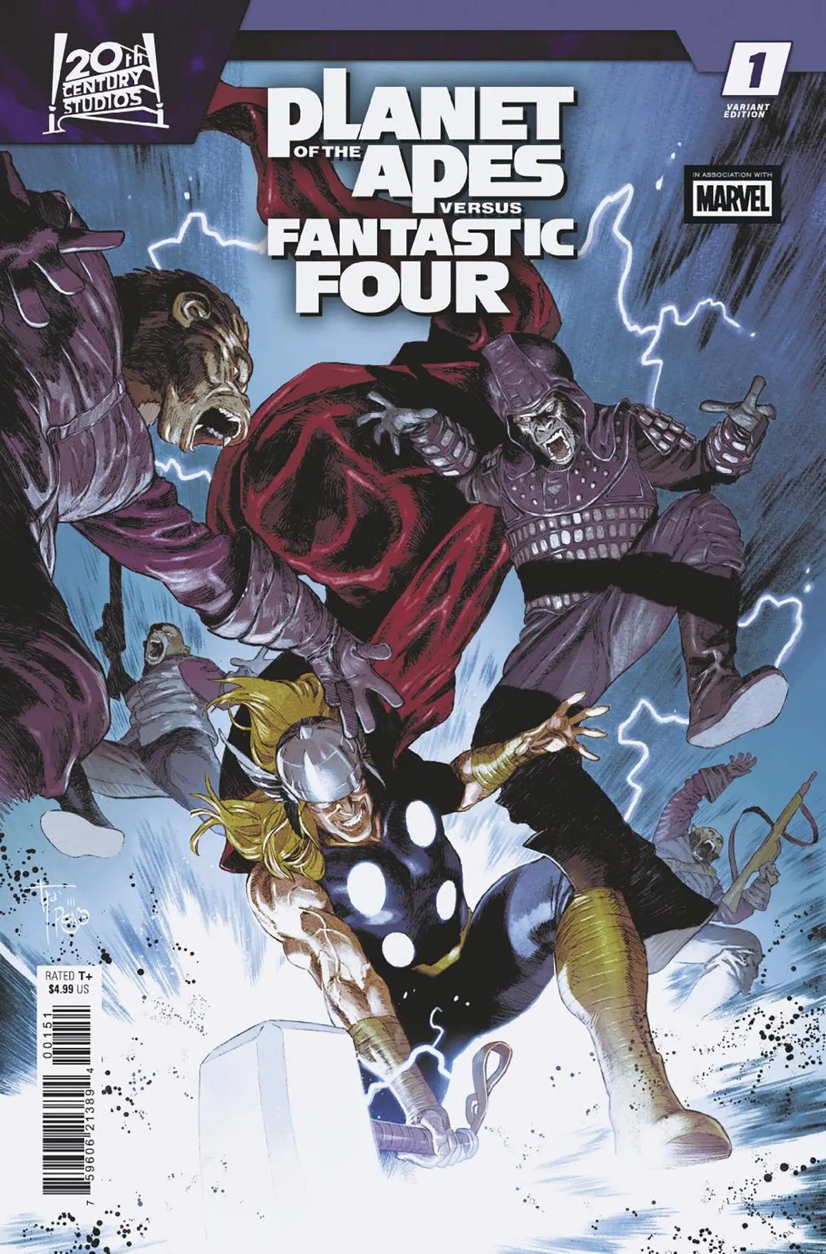 Planet Of The Apes vs. Fantastic Four #1 Francesco Mobili Versus Variant - Comic Book