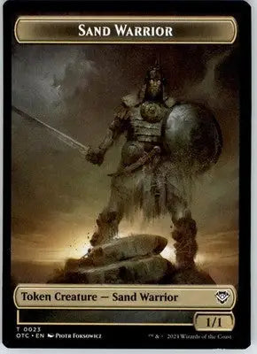 Plant // Sand Warrior Double-Sided Token - Commander: Outlaws of Thunder Junctio - Magic Card Single