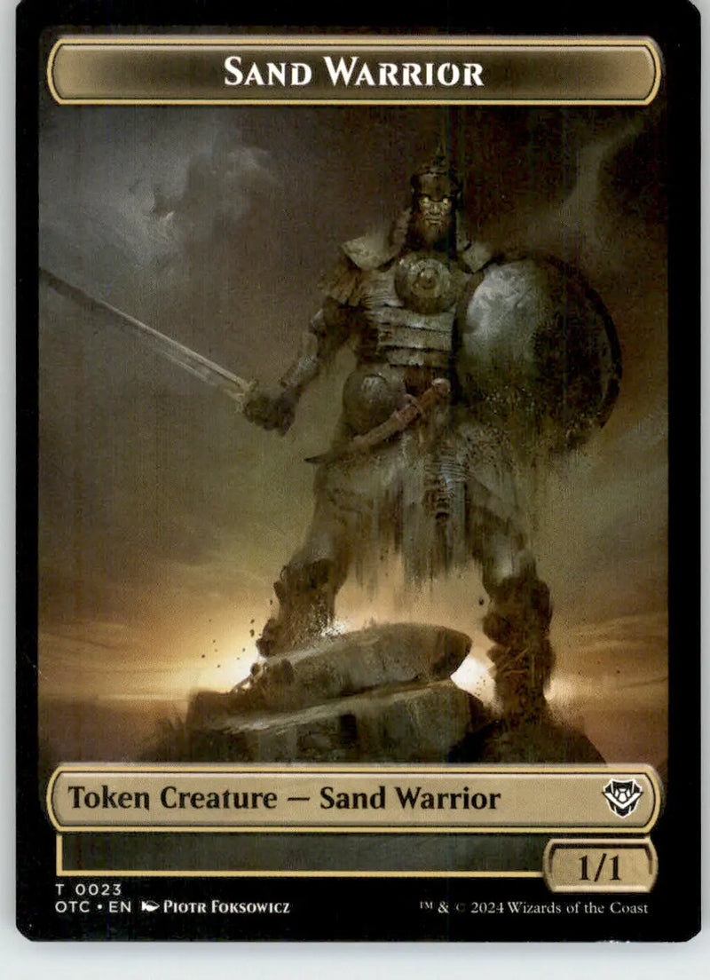Plant // Sand Warrior Token - Commander: Outlaws of Thunder Junction 19 // 23 NM - Other