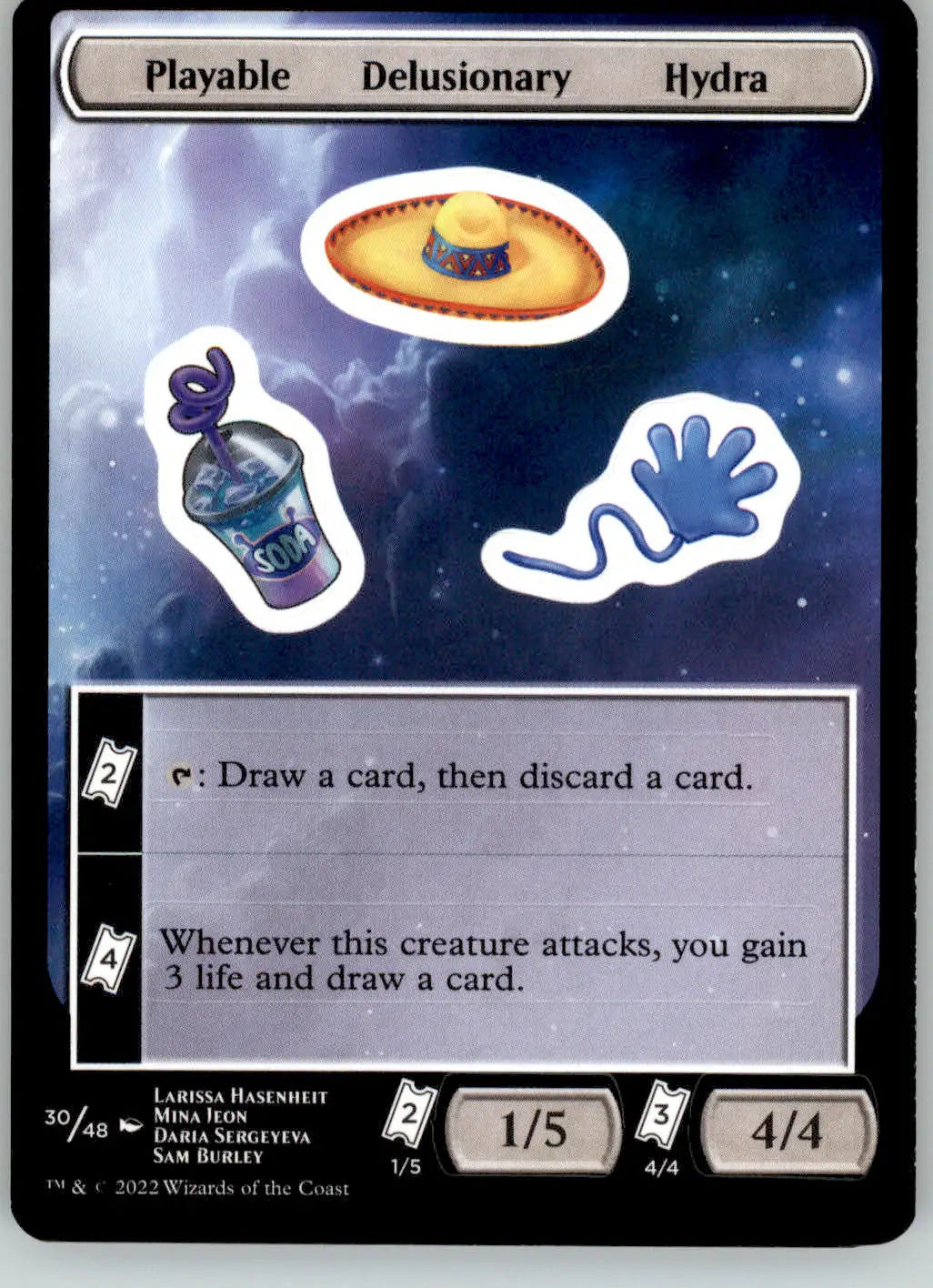 Playable Delusionary Hydra - Unfinity - 30 - NM Magic: The Gathering