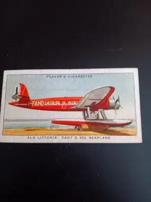 Players Cigarettes International Air Liners #28 ALA Littoria Seaplane card. EX - Non-Sports Card Single