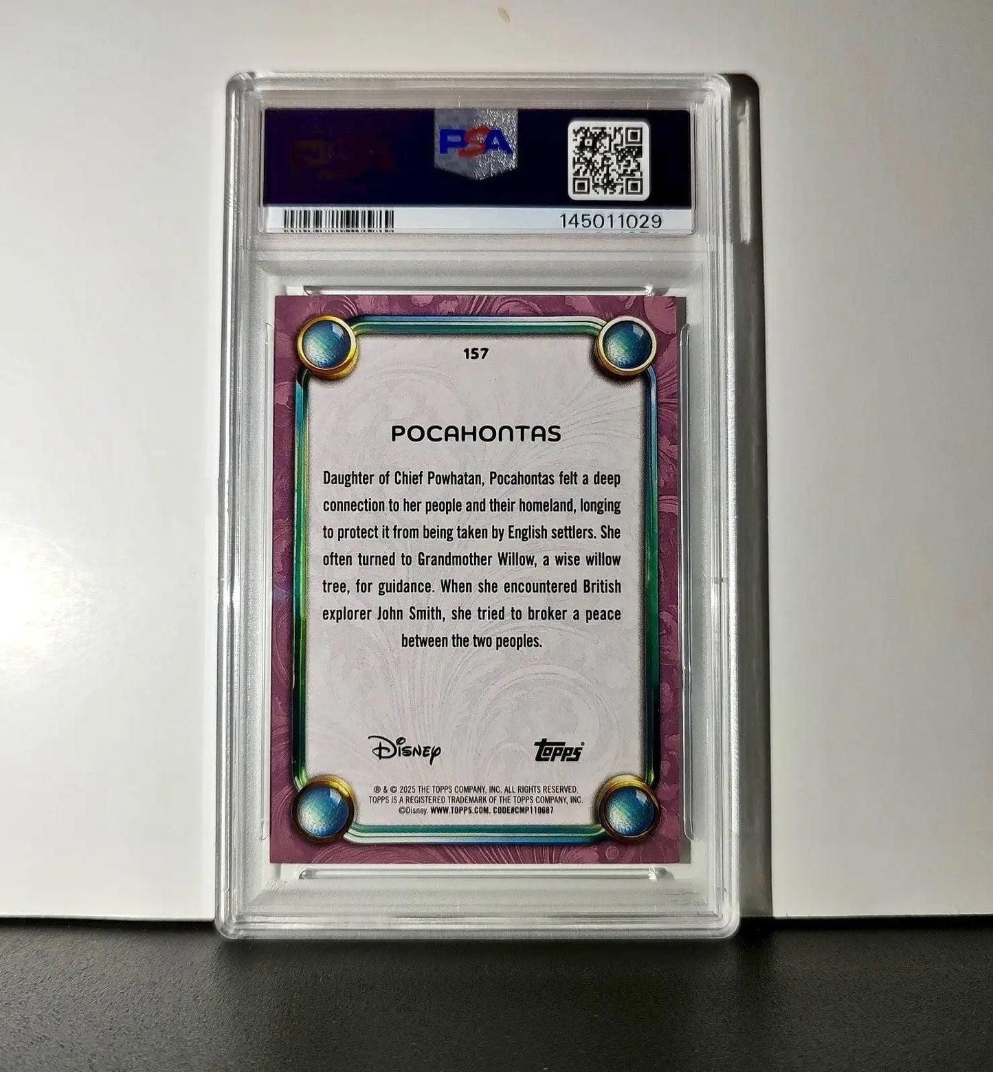 Pocahontas 2025 Topps Disney Cartoon Princess #157 Card Pocahontas PSA 9 - Non-Sports Card Single