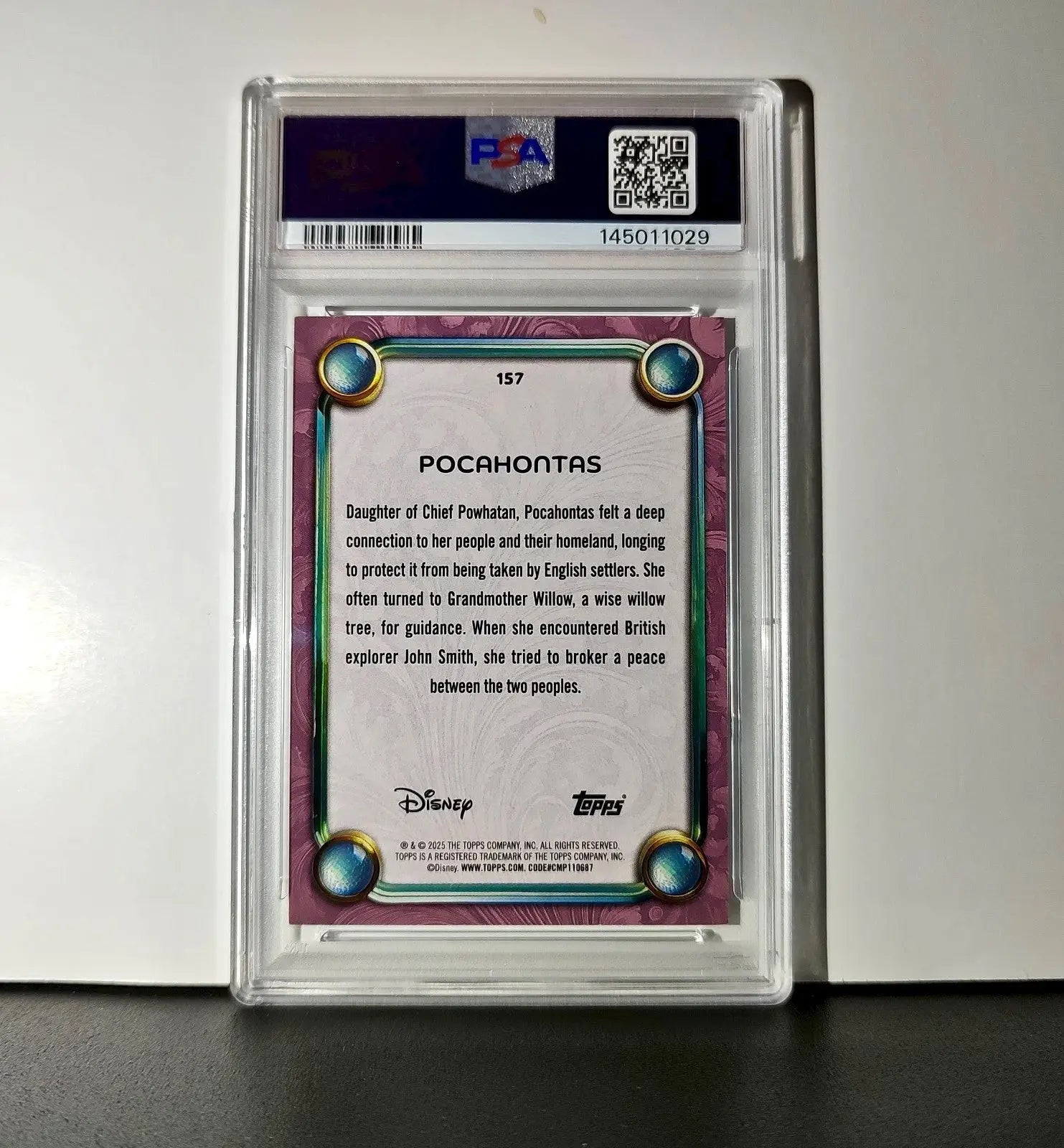 Pocahontas 2025 Topps Disney Cartoon Princess #157 Card Pocahontas PSA 9 - Non-Sports Card Single