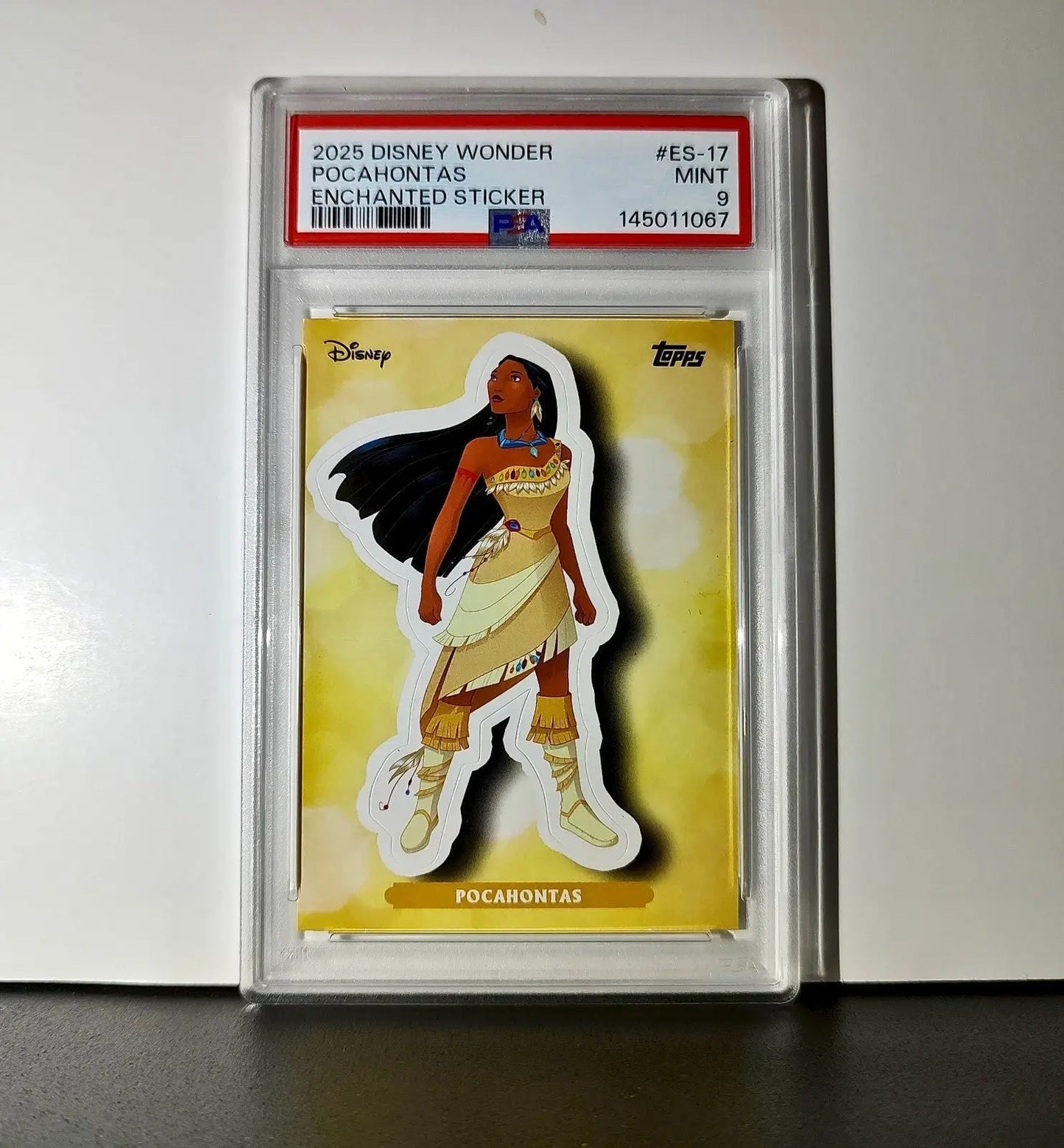Pocahontas 2025 Topps Disney #ES-17 Enchanted Sticker Card Pocahontas PSA 9 - Non-Sports Card Single
