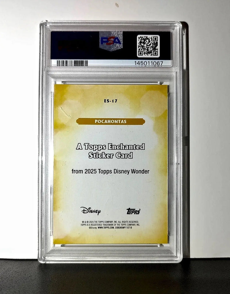 Pocahontas 2025 Topps Disney #ES-17 Enchanted Sticker Card Pocahontas PSA 9 - Non-Sports Card Single