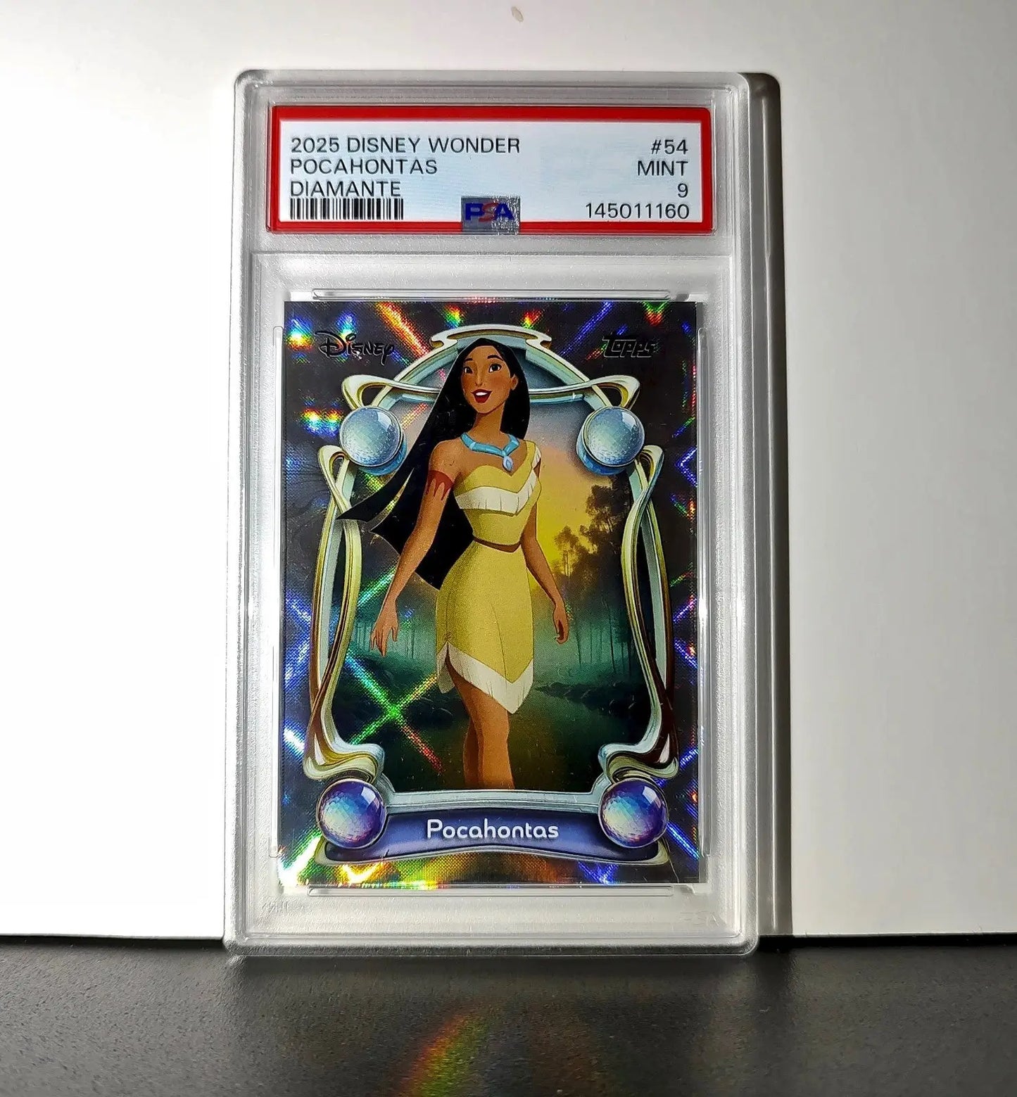 Pocahontas 2025 Topps Disney Wonder #54 Winter Variant Card Pocahontas PSA 9