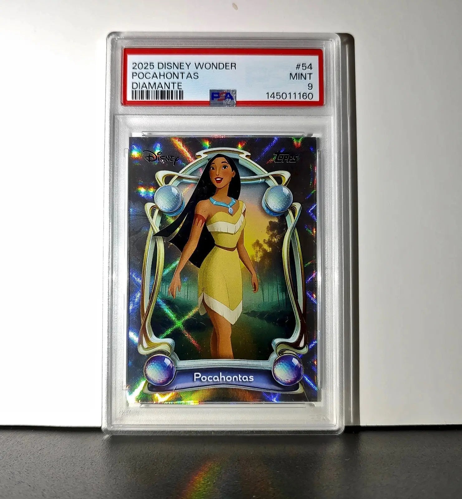 Pocahontas 2025 Topps Disney Wonder #54 Winter Variant Card Pocahontas PSA 9