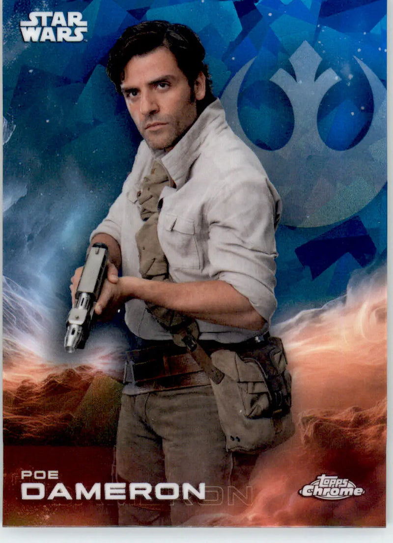 Poe Dameron - 2025 Topps Chrome Star Wars Sapphire - #145 - Non_sport - Star Wars Card Single