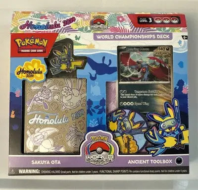 Pokémon 2024 World Championship Deck Roaring Moon ex - Juniors Division IN HAND - Pokémon Card Box