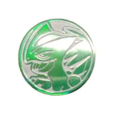 Pokemon Black Green Holo Left Facing Rayquaza EX Collectors Flip Coin - Coins & Currency