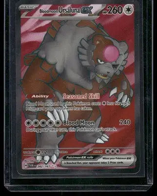 Pokemon Bloodmoon Ursaluna EX #202/167 2024 Twilight Masquerade - Pokémon Card Single