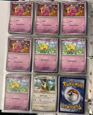 Pokémon card binder collection with 257 trading cards in a durable binder