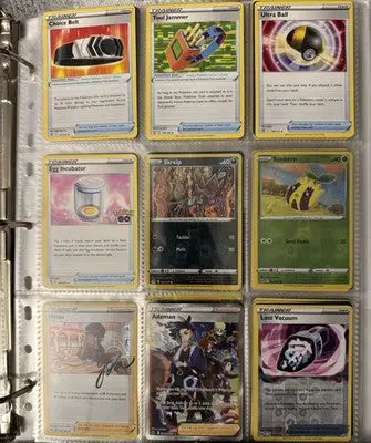 Pokemon card binder collection with 257 cards in a durable binder for collectors