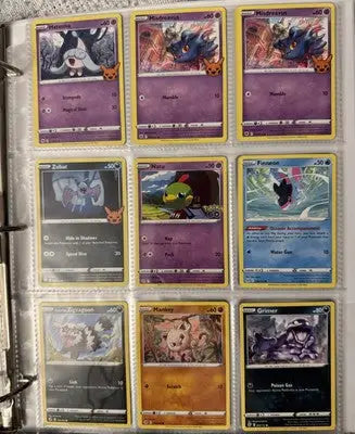 Pokémon card binder collection with 257 cards in a durable binder collection