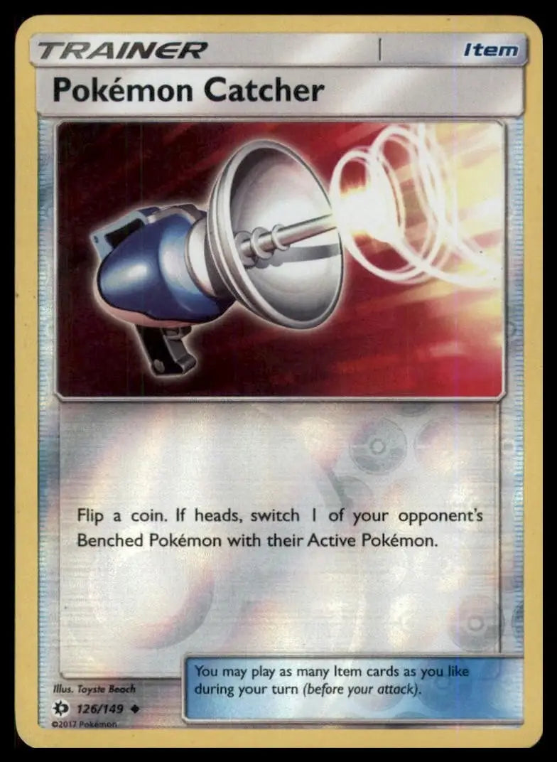 Pokemon Catcher 126/149 SM Base Set Reverse Holo - Pokémon Card Single