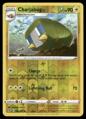 Pokemon Charjabug #65/192 2020 Sword & Shield - Pokémon Card Single