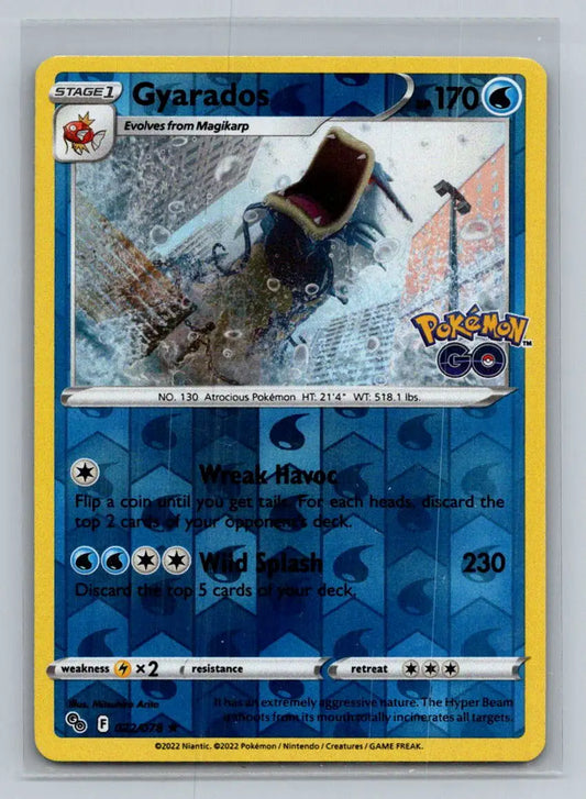 Pokemon GO #022/078 Gyarados Reverse Holo - Pokémon Card Single