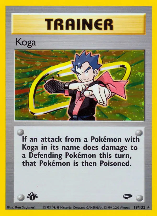 Pokémon Koga (19/132) [Gym Challenge] Graded CGC 8 NM/Mint 1st Edition Holofoil - Pokémon Card Single