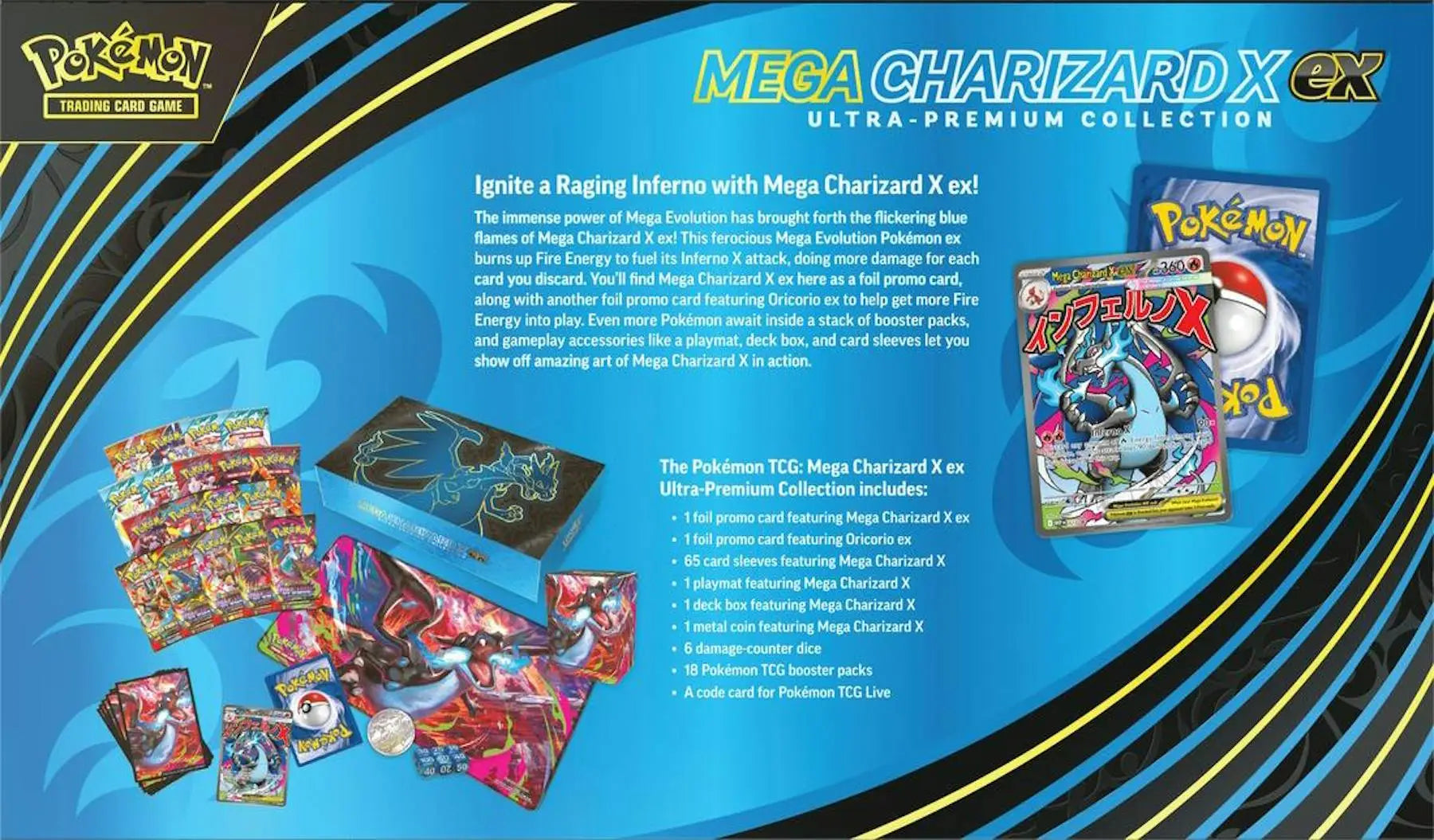 Pokémon Mega Charizard X EX Ultra-Premium Collection Box | Columbia Sports Cards - Sports Card Hobby Boxes