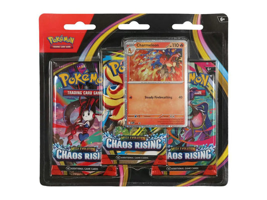 Pokemon Mega Evolution: Chaos Rising 3-Pack Blister | Columbia Sports Cards - Sports Card Hobby Boxes