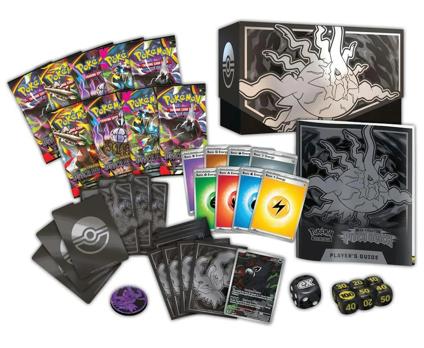 Pokemon: Mega Evolution Pitch Black Elite Trainer Box | Columbia Sports Cards - Pokémon Card Box