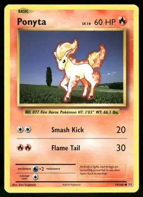 Pokemon Ponyta #19/108 2016 Evolutions - Pokémon Card Single