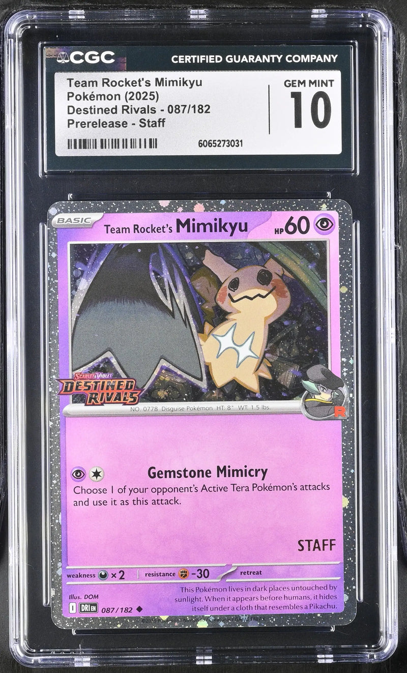 Pokemon [S&V: Destined Rivals] Prerelease Staff Set of 4 CGC 10 Gem Mint - Pokémon Card Single