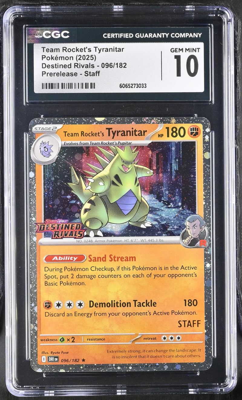 Pokemon [S&V: Destined Rivals] Prerelease Staff Set of 4 CGC 10 Gem Mint - Pokémon Card Single
