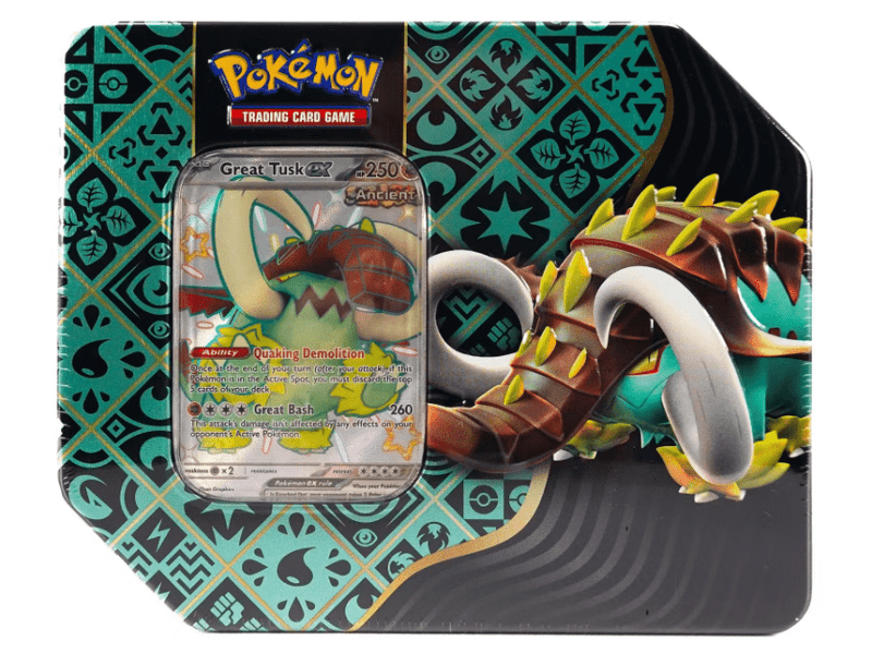 Pokemon Scarlet & Violet Paldean Fates Tin - Columbia Hobby - Sports Card Boxes - Toploaders - Card Savers