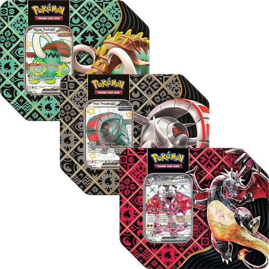 Pokemon Scarlet & Violet Paldean Fates Tin (SET OF 3) - Pokémon Card Box