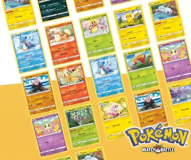 Happy Meal Pokémon trading cards in non-holo variant for Match Battle fun