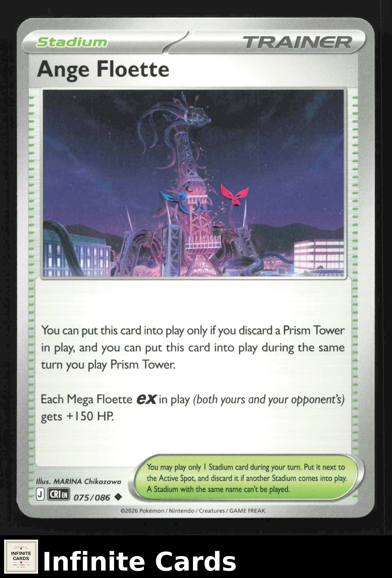 Pokémon TCG Mega Evolutions: Chaos Rising Ange Floette 075/086 Uncommon NM