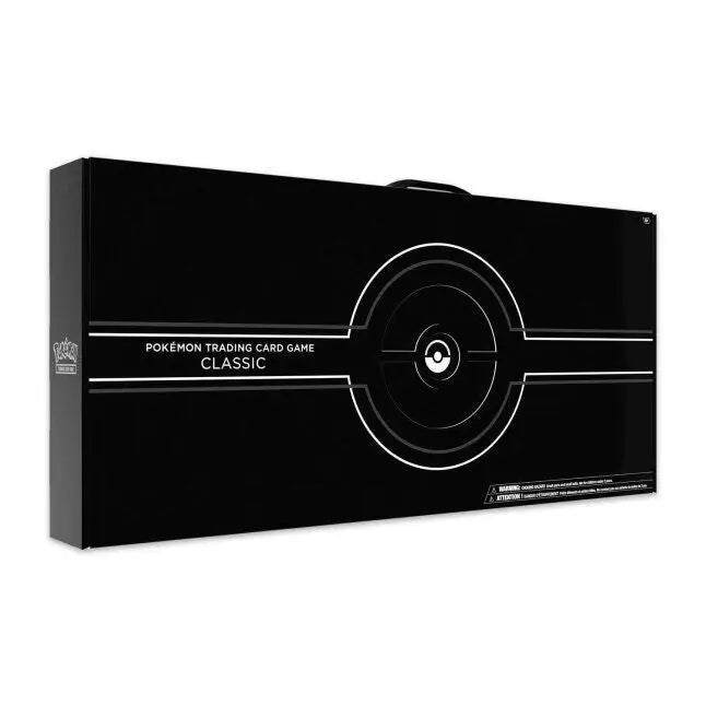 Black box with stylized Pokéball for Pokémon Trading Card Game Classic Case