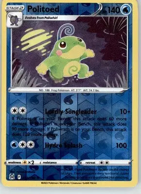 Politoed - Lost Origin - 032/196 - Reverse Holo LP Pokemon - Pokémon Card Single