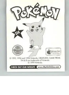 Poliwag - 1999 Merlin Pokemon Stickers - #234 - Pokémon Card Single