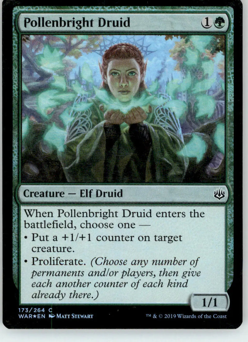 Pollenbright Druid - War of the Spark - 173 - Foil MP Magic: The Gathering