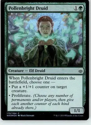 Pollenbright Druid - War of the Spark - 173 - Foil MP Magic: The Gathering - Magic Card Single