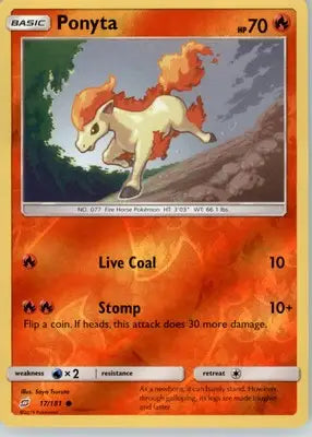 Ponyta - SM - Team Up - Reverse Holo NM - #17/181 - Pokémon Card Single