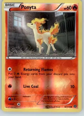 Ponyta - XY - Steam Siege - Reverse Holo LP - #16/114 - Pokémon Card Single