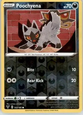 Poochyena - SWSH04: Vivid Voltage - 103/185 - Reverse Holo LP - Pokémon Card Single