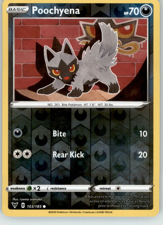 Poochyena - Vivid Voltage - 103/185 - Reverse Holo LP Pokemon - Pokémon Card Single