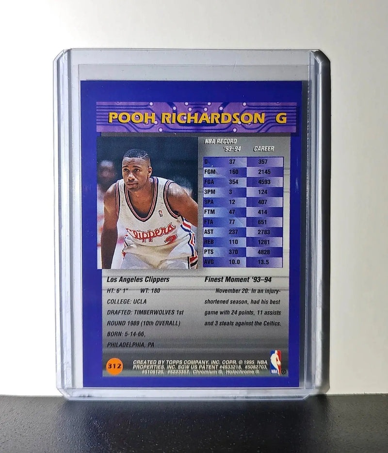 Pooh Richardson 1994-95 Topps Finest #312 Basketball Card