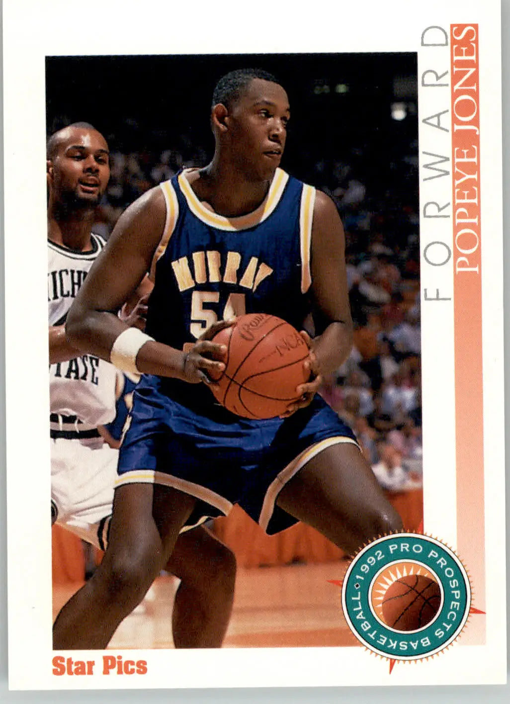 Popeye Jones - 1992 Star Pics - #35 - Basketball - Basketball Card Single