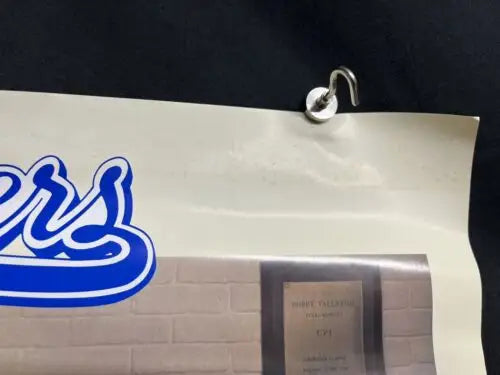 Poster with a hook featuring Texas Rangers history and Nolan Ryan memorabilia