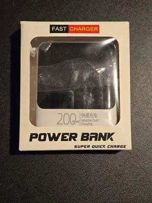 Power Bank Portable Charger Fast Adaptive Quick Charging USB Backup Black Slim - Other